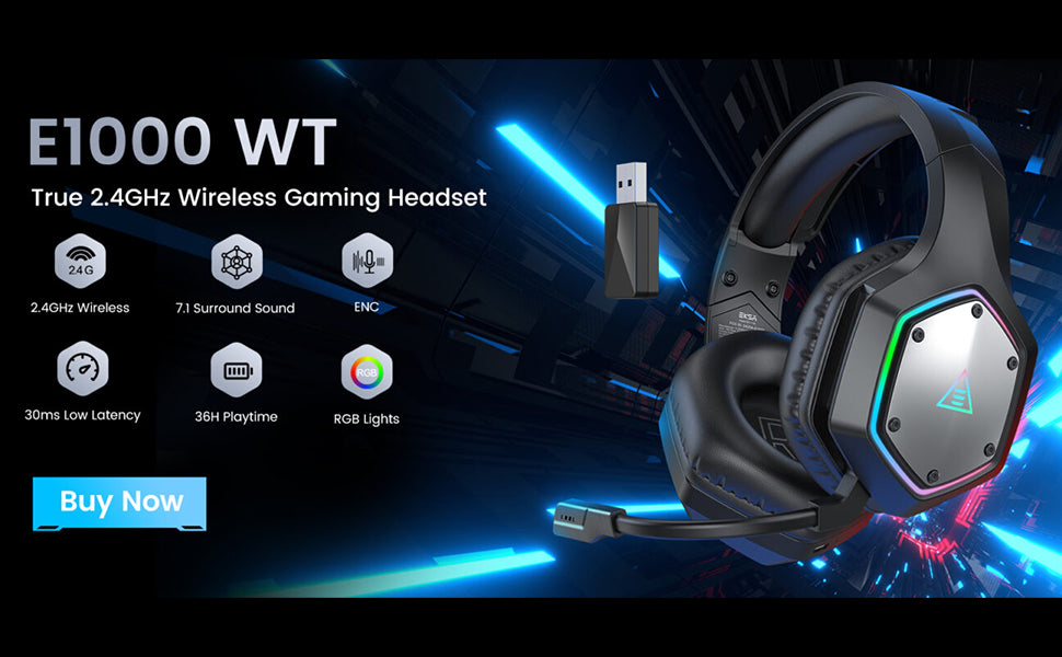 True wireless gaming online headset