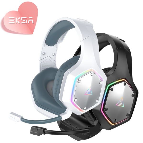 EKSA® E1000 WT True 2.4 GHz Wireless Gaming Headset with ENC